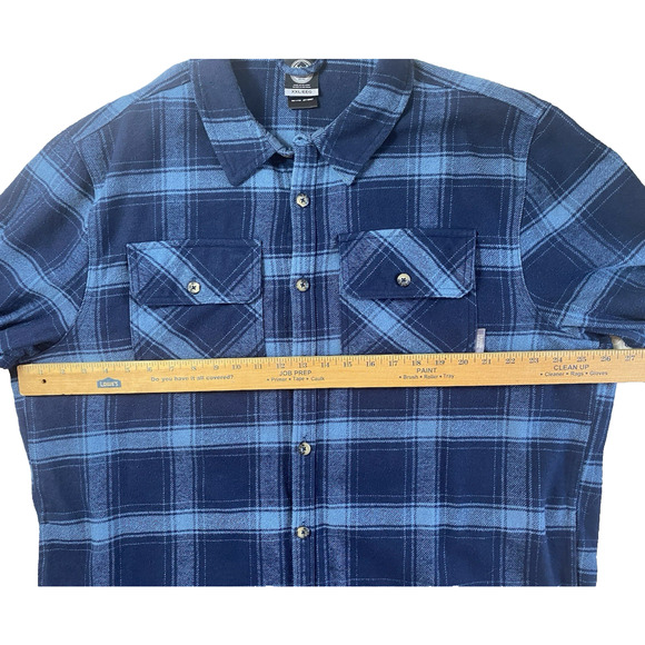 Men’s Size XXL Flannel Shirt Plaid Blue Shacket Colorado Clothing - Picture 5 of 12
